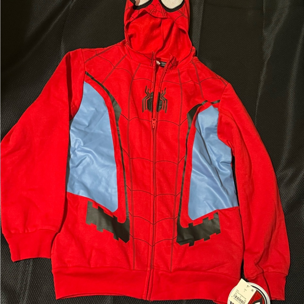 Spiderman Red and Blue Superhero Costume Hoodie